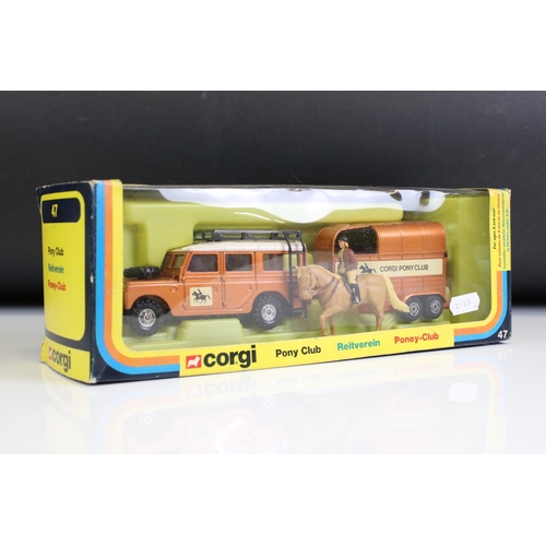 1003 - Four boxed Corgi horse & pony related diecast model sets to include 29 Pony Club, 47 Pony Club, 1105... 