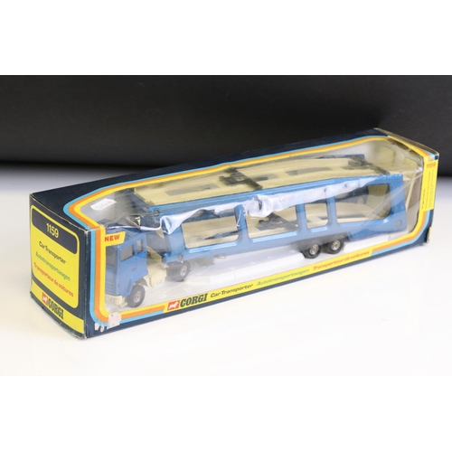 1005 - Two boxed Corgi Car Transporter diecast models to include 1170 & 1159, diecast ex, boxes show wear w... 