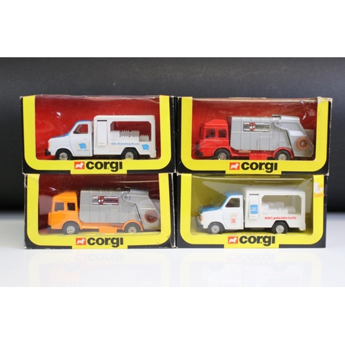 1008 - Eight boxed Corgi diecast models to include 3 x 405 Ford Transit Milk Floats (all variants), 2 x 111... 