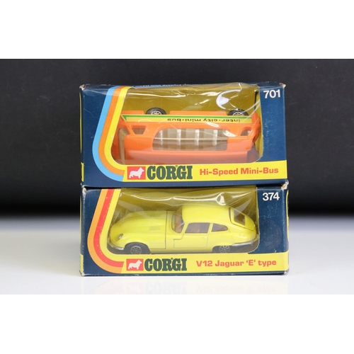 1012 - Nine boxed Corgi diecast models to include 421 Land Rover 109WB, 411 Mercedes Benz 240D Taxi, 327 Ch... 