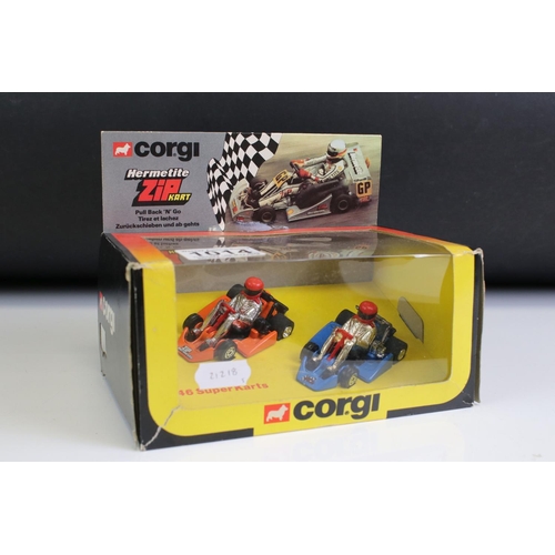 1014 - Five boxed Corgi diecast models to include 46 Hermetite Zip Kart Super Karts, 169 Arnold Sundquist's... 