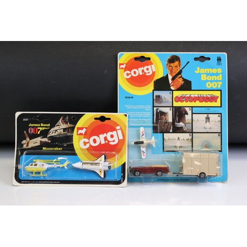 1018 - Eight carded Corgi James Bond 007 diecast models to include E3019 Octopussy multi-model set, 40 Asto... 