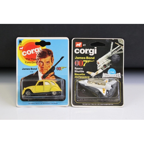 1018 - Eight carded Corgi James Bond 007 diecast models to include E3019 Octopussy multi-model set, 40 Asto... 