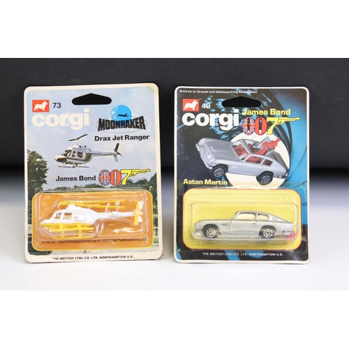 1018 - Eight carded Corgi James Bond 007 diecast models to include E3019 Octopussy multi-model set, 40 Asto... 