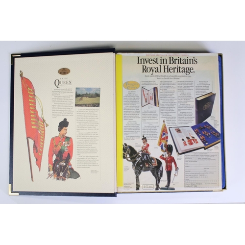 144 - Boxed ltd edn Britains Trooping the Colour metal figure set featuring HM The Queen (mounted) and foo... 