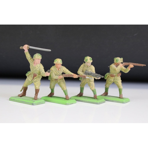 157 - 21 Britains Deetail plastic figures to include Wild West and military examples (featuring Gatling Gu... 