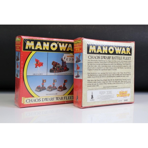 167 - Games Workshop / Fantasy Gaming - Five boxed & sealed Man O' War figure sets to include 4 x Chaos Dw... 