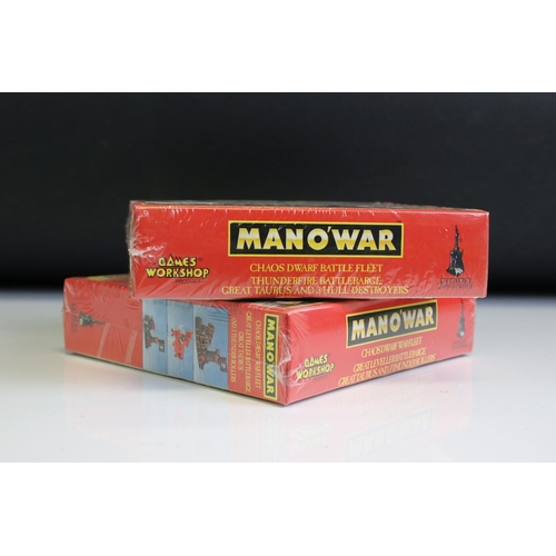 167 - Games Workshop / Fantasy Gaming - Five boxed & sealed Man O' War figure sets to include 4 x Chaos Dw... 