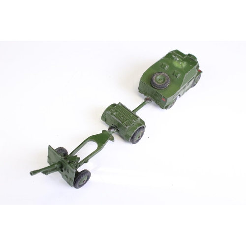 1353 - Five Boxed diecast models to include 4 x Dinky (697 25-Pounder Field Gun Set, 190 Caravan (box missi... 