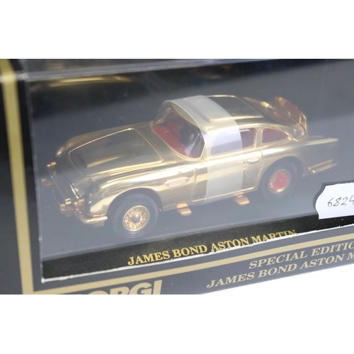 1356 - Three boxed Corgi James Bond 007 diecast models to include 2 x 04203 Goldfinger 50th Anniversary Jam... 