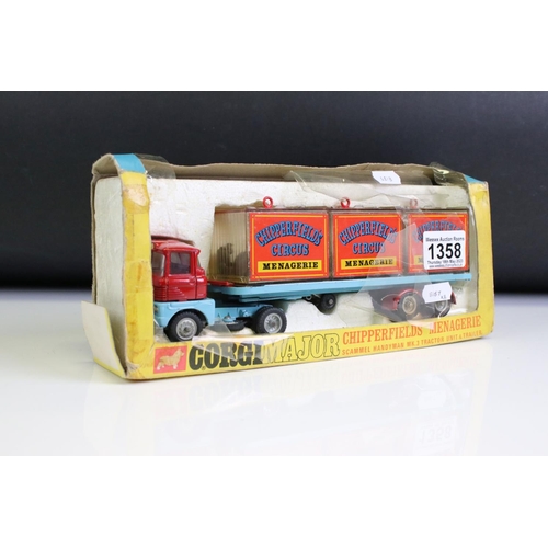 1358 - Two Boxed Corgi Major Chipperfields Circus diecast models to include 1139 Chipperfields Menagerie Sc... 