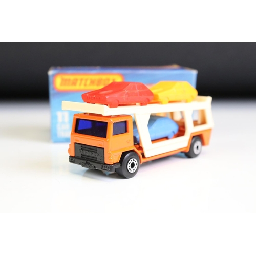 1298A - 14 Boxed Matchbox 75 Series diecast models to include 10 x Superfast models (2 x 66 Ford Transit, 2 ... 