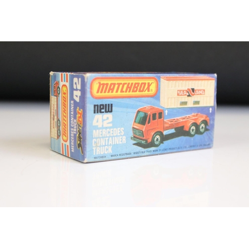 1298A - 14 Boxed Matchbox 75 Series diecast models to include 10 x Superfast models (2 x 66 Ford Transit, 2 ... 