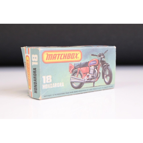 1302 - Ten boxed Matchbox diecast models to include 2 x 75 Series (17 The Londoner, 18 Hondarora), 2 x Mode... 