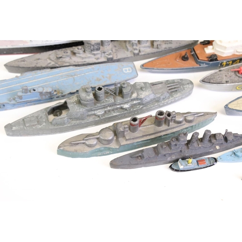 1305 - Around 45 diecast & metal ship models, mid 20th C onwards, to include Dinky, Matchbox & ERTL example... 