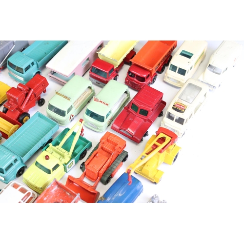 1309 - Around 35 mid 20th C diecast models to include mainly Matchbox 75 Series examples, features commerci... 