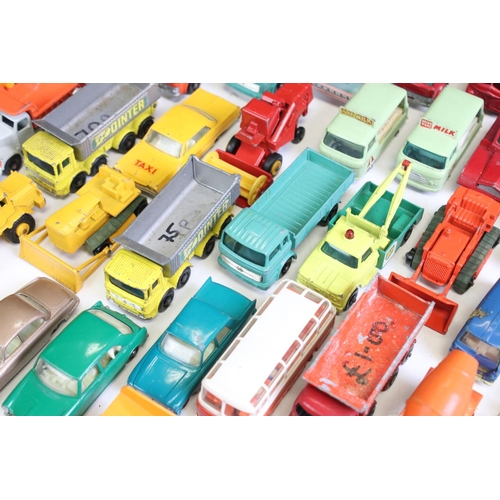 1309 - Around 35 mid 20th C diecast models to include mainly Matchbox 75 Series examples, features commerci... 