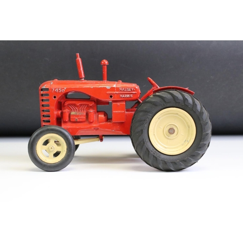 1310 - Lesney Massey Ferguson 745D diecast model in red with cream hubs, some paint loss