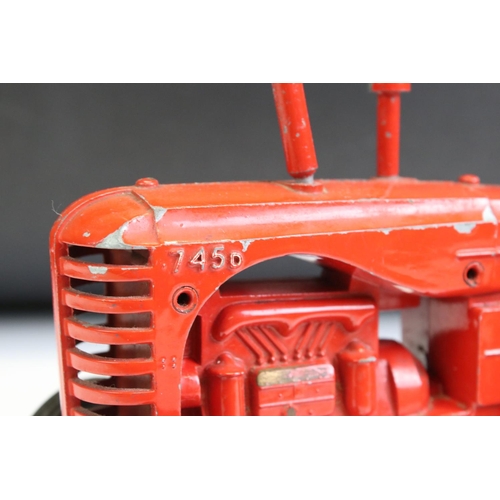 1310 - Lesney Massey Ferguson 745D diecast model in red with cream hubs, some paint loss