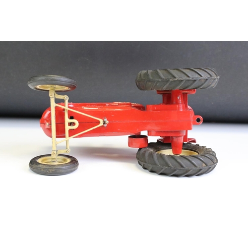 1310 - Lesney Massey Ferguson 745D diecast model in red with cream hubs, some paint loss