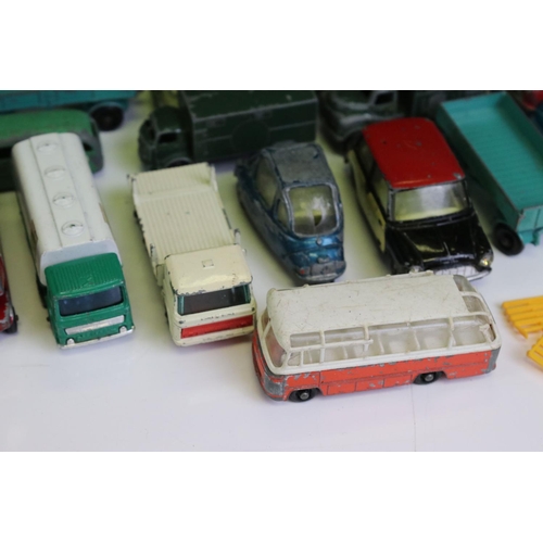 1313 - 37 Mid 20th C play worn diecast models to include Corgi, Matchbox and Husky, featuring Husky Hoynor ... 