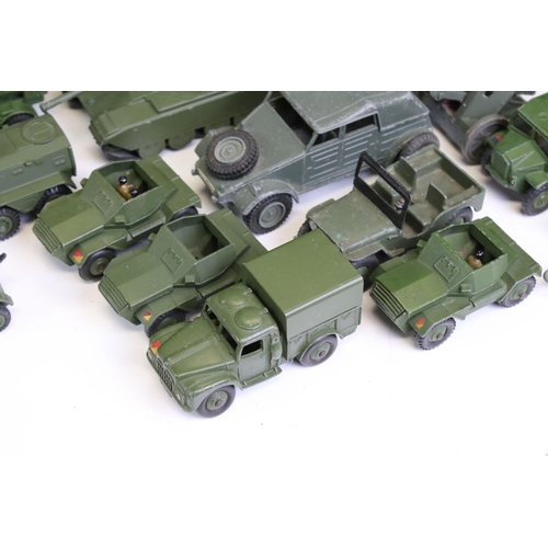 1347 - Over 25 Dinky mid 20th C military diecast models to include Supertoys 660 Tank Transporter, 688 Fiel... 