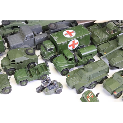 1347 - Over 25 Dinky mid 20th C military diecast models to include Supertoys 660 Tank Transporter, 688 Fiel... 