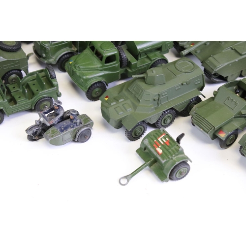 1347 - Over 25 Dinky mid 20th C military diecast models to include Supertoys 660 Tank Transporter, 688 Fiel... 