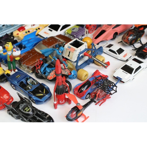 1348 - Around 35 TV related diecast models, mostly Corgi examples, featuring Corgi James Bond 007 Aston Mar... 