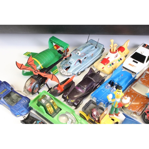 1348 - Around 35 TV related diecast models, mostly Corgi examples, featuring Corgi James Bond 007 Aston Mar... 