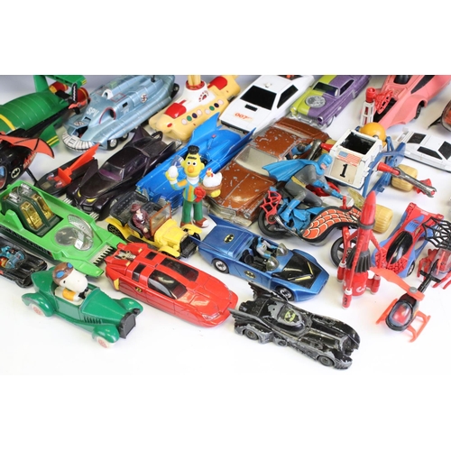 1348 - Around 35 TV related diecast models, mostly Corgi examples, featuring Corgi James Bond 007 Aston Mar... 