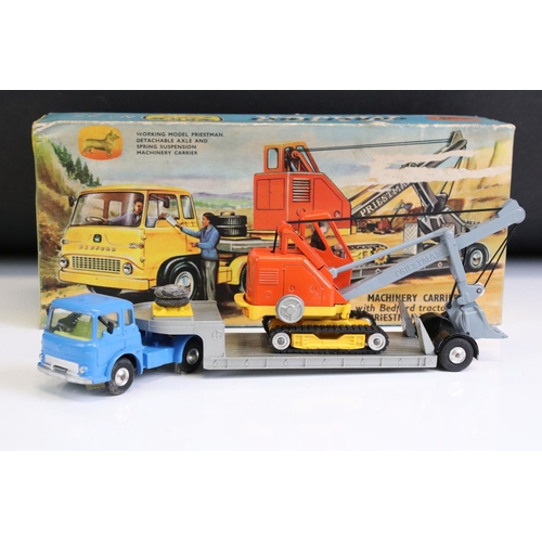 1376 - Boxed Corgi Gift Set No. 27 - Machinery Carrier with Bedford Tractor Unit and Priestman 