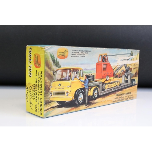 1376 - Boxed Corgi Gift Set No. 27 - Machinery Carrier with Bedford Tractor Unit and Priestman 