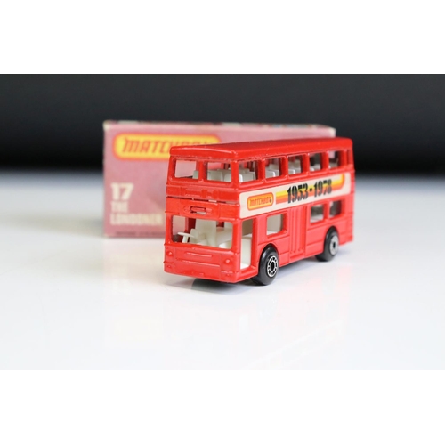 1377 - Matchbox 75 Trade Box containing 13 x boxed Matchbox Superfast & Rolamatics diecast models to includ... 