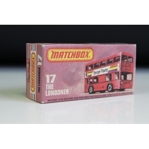 1377 - Matchbox 75 Trade Box containing 13 x boxed Matchbox Superfast & Rolamatics diecast models to includ... 