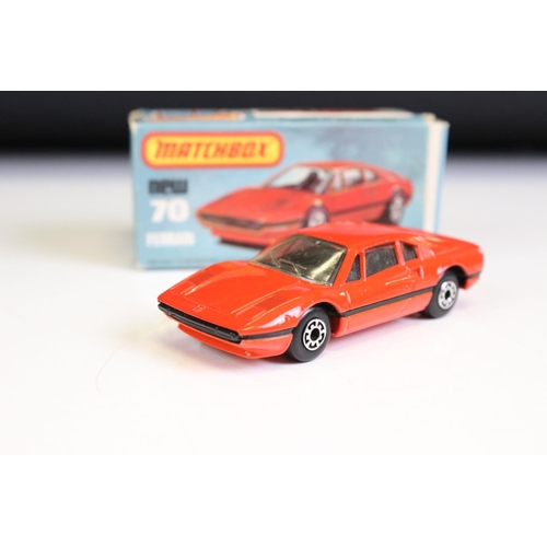 1377 - Matchbox 75 Trade Box containing 13 x boxed Matchbox Superfast & Rolamatics diecast models to includ... 