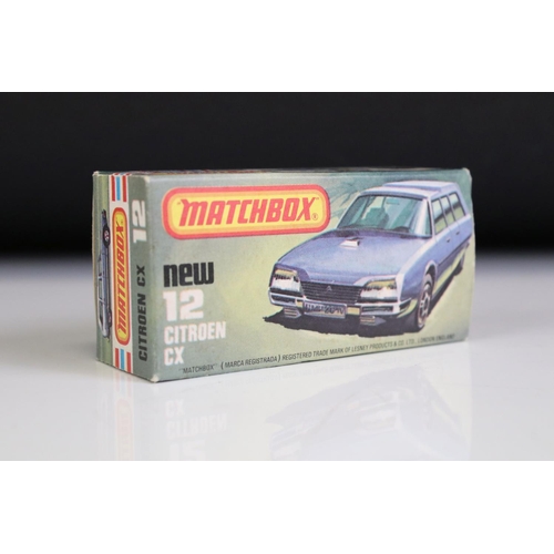 1377 - Matchbox 75 Trade Box containing 13 x boxed Matchbox Superfast & Rolamatics diecast models to includ... 