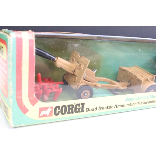 1378 - Two boxed Corgi military diecast models to include 923 Sikorsky CH-54A Skycrane US Army Helicopter a... 