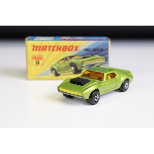 1378A - Nine boxed Matchbox Superfast diecast models to include 9 AMX Javelin, 40 Guildsman 1, 58 Woosh N Pu... 