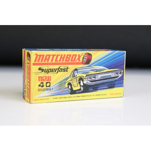 1378A - Nine boxed Matchbox Superfast diecast models to include 9 AMX Javelin, 40 Guildsman 1, 58 Woosh N Pu... 