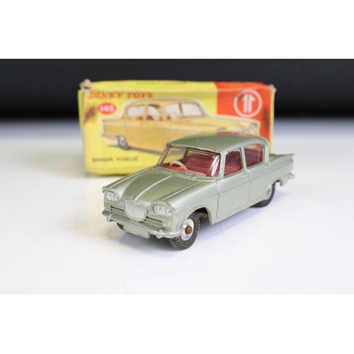 1379 - Five boxed diecast models to include 4 x Dinky (145 Singer Vogue in gd condition with poor box, 693 ... 