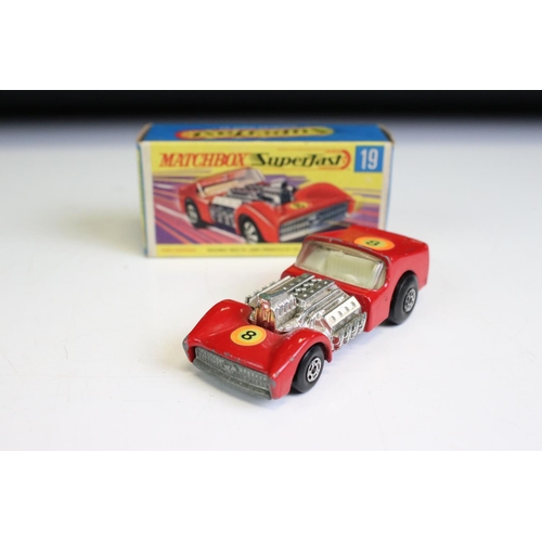 1379A - Ten boxed Matchbox Superfast diecast models to include 45 Mercedes 300 SE., 45 Ford Group 6, 56 BMC ... 