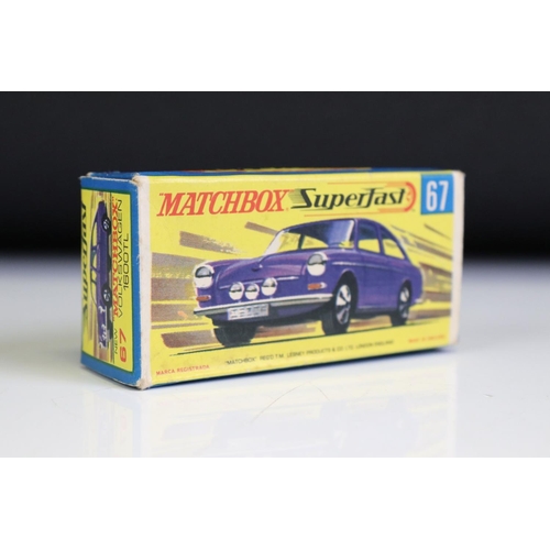 1379A - Ten boxed Matchbox Superfast diecast models to include 45 Mercedes 300 SE., 45 Ford Group 6, 56 BMC ... 