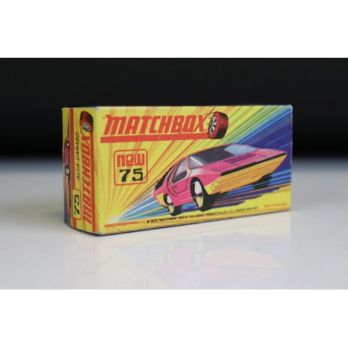 1379A - Ten boxed Matchbox Superfast diecast models to include 45 Mercedes 300 SE., 45 Ford Group 6, 56 BMC ... 