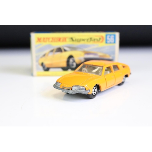 1379A - Ten boxed Matchbox Superfast diecast models to include 45 Mercedes 300 SE., 45 Ford Group 6, 56 BMC ... 