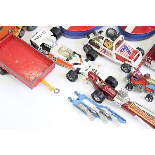 1337 - Around 45 mid 20th C play worn models to include Dinky, Corgi etc featuring Corgi Whizzwheels Bentle... 