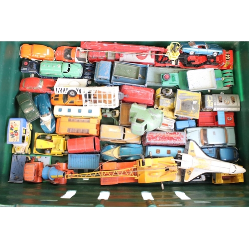 1338 - Around 40 mostly mid 20th C play worn diecast models, to include Dinky and Corgi, featuring Corgi ER... 