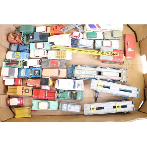 1343 - 38 Mid 20th C play worn diecast models to include Corgi and Dinky examples, featuring Dinky Range Ro... 