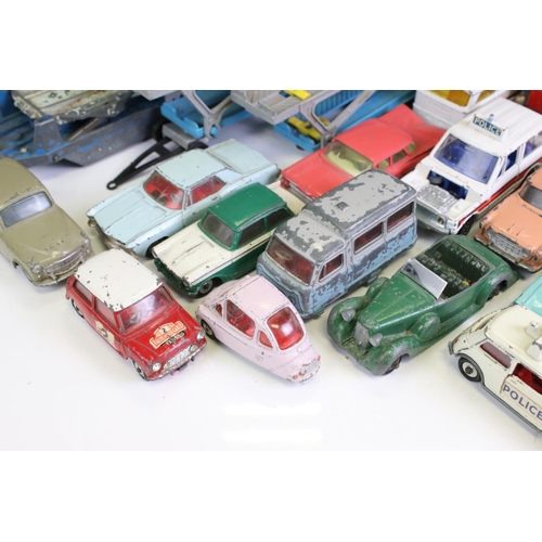 1343 - 38 Mid 20th C play worn diecast models to include Corgi and Dinky examples, featuring Dinky Range Ro... 