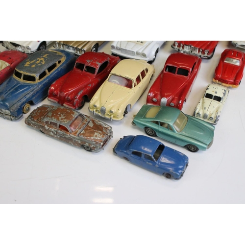 1344 - 19 Play worn diecast models, mainly mid 20th C, to include Dinky, Triang, Matchbox and Corgi, featur... 